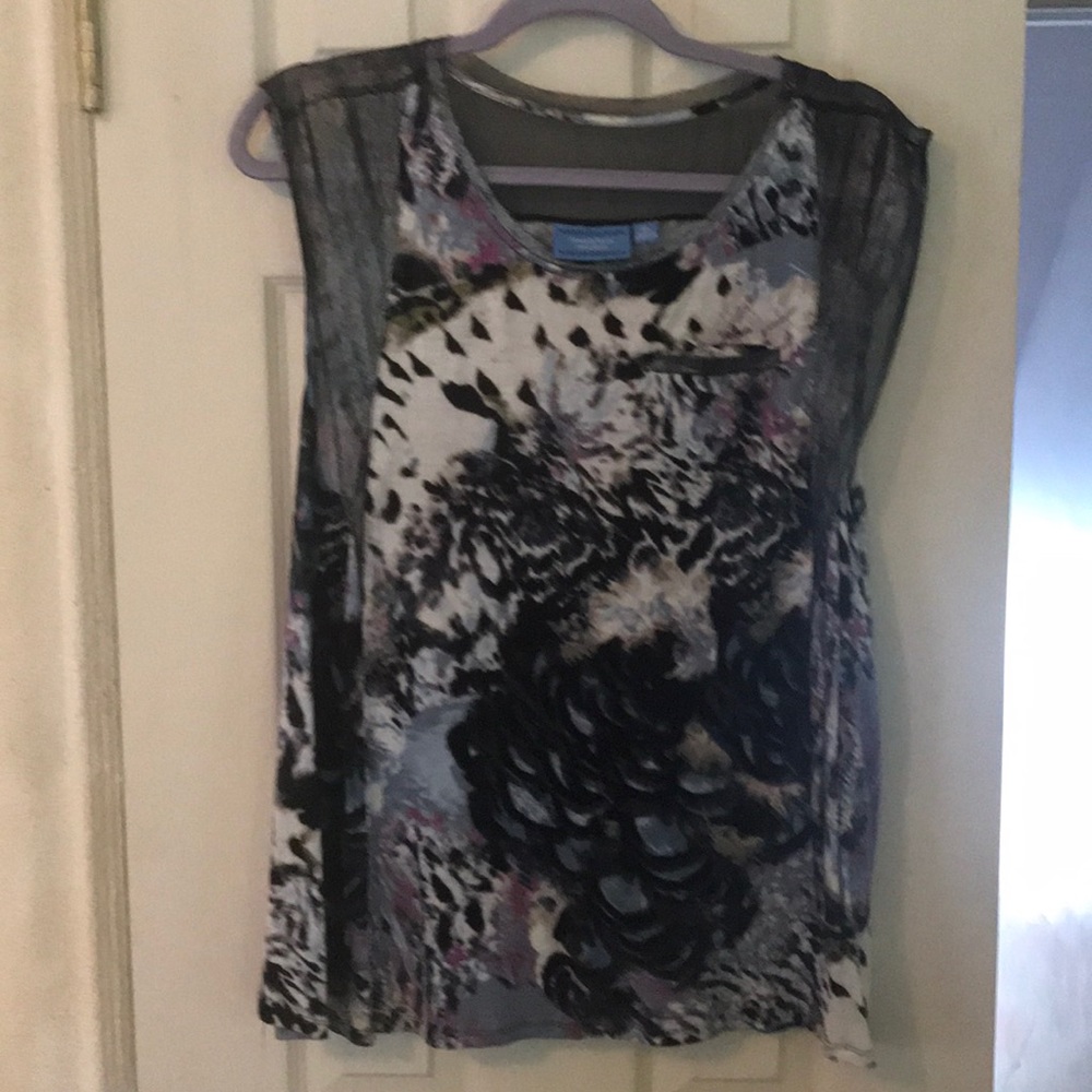 Simply Vera Vera Wang sleeveless animal print top (3)